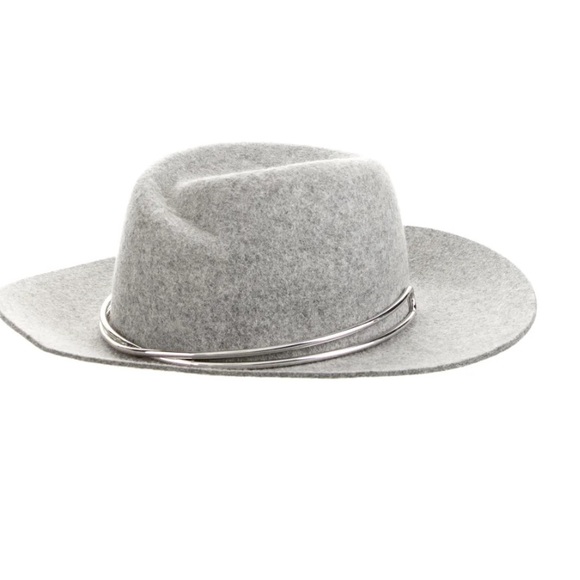 NWT Rag & Bone Grey Zoe Fedora Hat - Picture 3 of 4